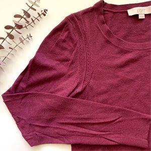 LOFT Maroon Light Sweater